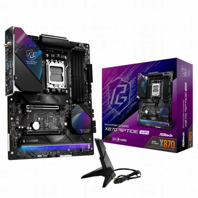 ASRock（アスロック） X870RIPTIDEWIFI ASRock X870 Riptide WiFi マザーボード[X870RIPTIDEWIFI] 返品種別B