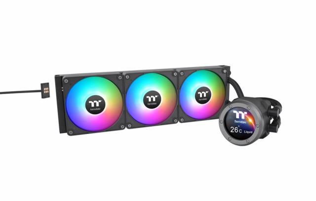 Thermaltake（サーマルテイク） CL-W415-PL12SW-A 水冷一体型CPUクーラー TH360 V2 Ultra EX ARGB Sync CPU Liquid Cooler（ブラック）[C