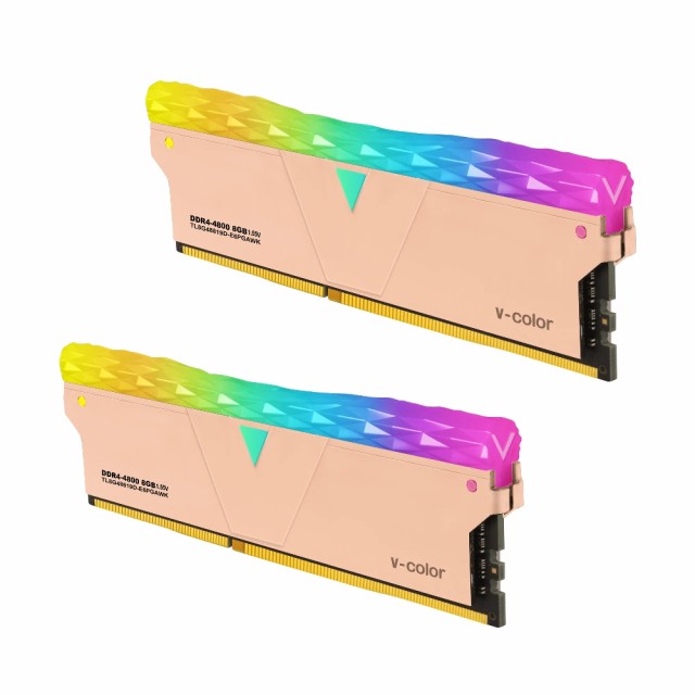 V-Color PRISM PRO RGB Series PC4-38400 / DDR4 4800 Mhz メモリモジュール 8GB × 2枚組（Golden armis） TL8G48819D-E6PGAWK返品種別Bの通販は