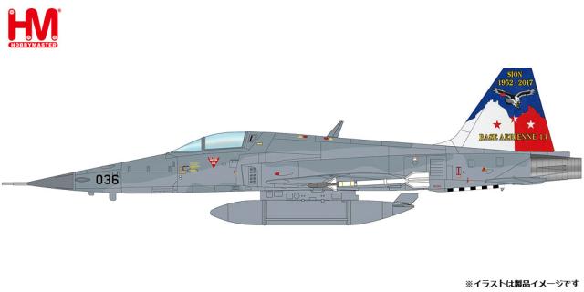 ホビーマスター 1/72 F-5E　タイガー2　スイス空軍 シオン基地 2017年記念塗装【HA3362】塗装済完成品  返品種別Bの通販は