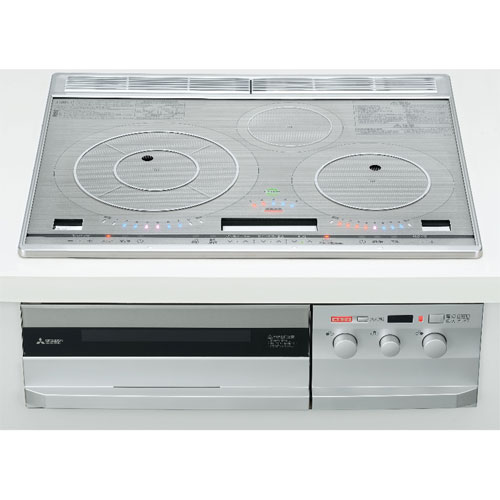 三菱 ビルトインIHクッキングヒーター【幅60cm】【鉄・ステンレス対応】（ロイヤルシルバー/クリアシルバー） CS-PT316HNSR返品種別Aの通販は 105,628円