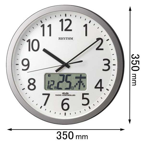 リズム 電波掛け時計 4FN405SR19[プログラムカレンダ405SR19] 返品種別Aの通販は 10,299円