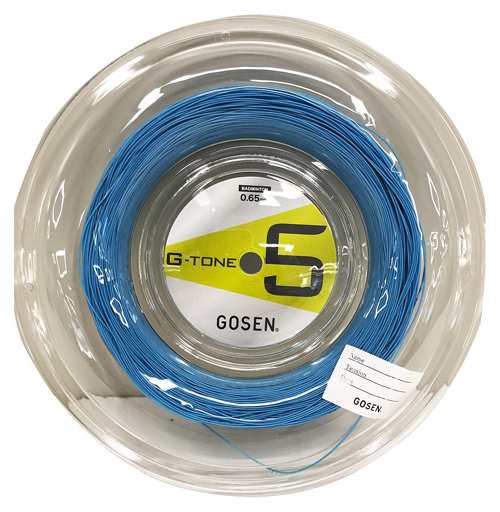 ゴーセン GOS-BS0653LB バドミントンガット ジー・トーン5（220mロール・ライトブルー・0.65mm）GOSEN[GOSBS0653LB] 返品種別A