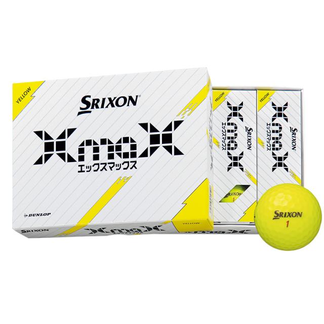 ダンロップ　スリクソン スリクソン XmaX(エックスマックス) ゴルフボール 1ダース 12個入り(イエロー) SRIXON-XMAX-YE-12P返品種別Aの通販は 5,340円