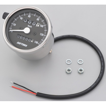 デイトナ 15633 機械式スピードメーター Φ60 140km/h　ホワイトLED照明DAYTONA[15633デイトナ] 返品種別Bの通販は