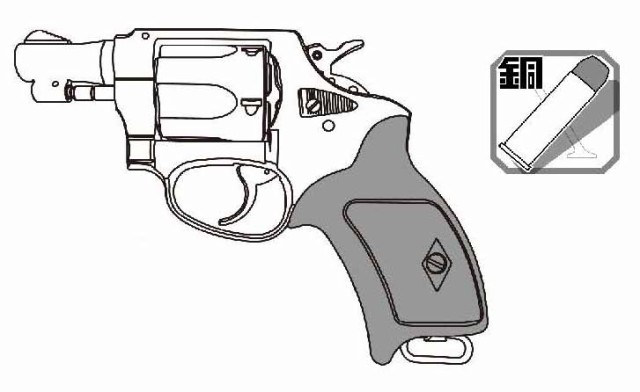 マルシン工業 ポリスリボルバー 51ミリ銃身 (2インチ） シルバーABS