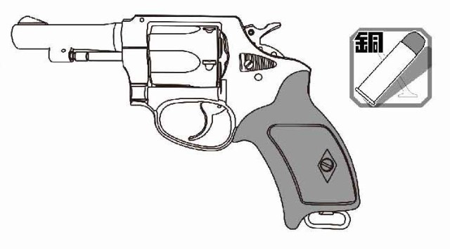 マルシン工業 ポリスリボルバー 77ミリ銃身 (3インチ） シルバーABS