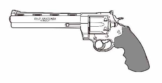 マルシン工業 COLT ANACONDA 8インチ シルバーABS HOGUEタイプ プラグリップ【対象年令 18才以上用】エアガン 返品種別B