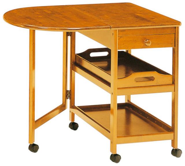 弘益 KOEKI-KW415BR 木製テーブル付きワゴン(ブラウン)KOEKI[KOEKIKW415BR] 返品種別Aの通販は