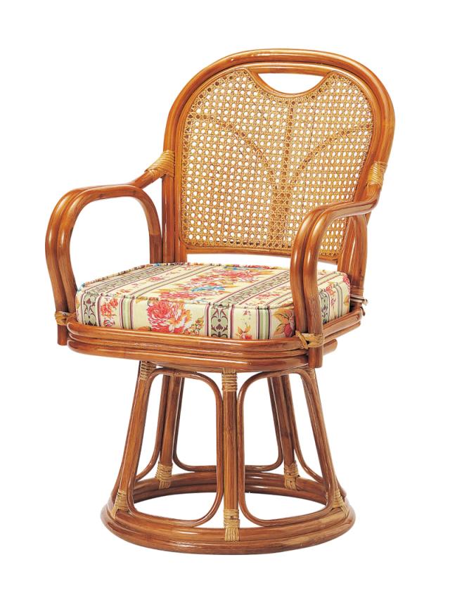 弘益 KOEKI-R440S ラタン回転椅子ハイタイプ　サイズ(約)：幅52cm×奥行57cm×高さ84cm 座面高さ44cm[KOEKIR440S] 返品種別Aの通販は