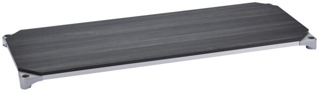 エレクターシェルフ B1830MBS1 ベーシックシリーズウッドシェルフ 幅750x奥行450mm ウッド フレーム 棚用（天板：ブラック / フレーム：シルバー）[B1830MBS1] 返品種別A 18,352円