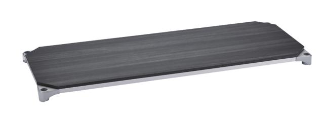 エレクターシェルフ B1836MBS1 ベーシックシリーズウッドシェルフ 幅900x奥行450mm ウッド フレーム 棚用（天板：ブラック / フレーム：シルバー）[B1836MBS1] 返品種別A