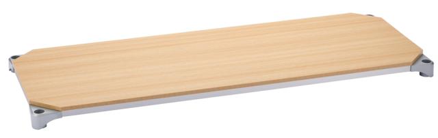 エレクターシェルフ B1830MNS1 ベーシックシリーズウッドシェルフ 幅750x奥行450mm ナチュラルウッド フレーム 棚用（天板：ナチュラル / フレーム：シルバー）[B1830MNS1] 返品種別A 17,360円