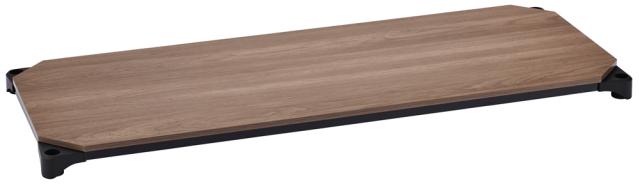 エレクターシェルフ B1824MWB1 ベーシックシリーズウッドシェルフ 幅600x奥行450mm ウォールナットウッド フレーム 棚用（天板：ウォールナット / フレーム：ブラック）[B1824MWB1] 返品種別Aの通販は