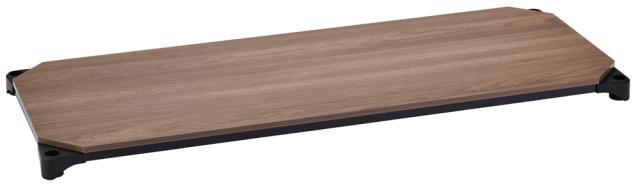 エレクターシェルフ B1830MWB1 ベーシックシリーズウッドシェルフ 幅750x奥行450mm ウォールナットウッド フレーム 棚用（天板：ウォールナット / フレーム：ブラック）[B1830MWB1] 返品種別A 18,600円