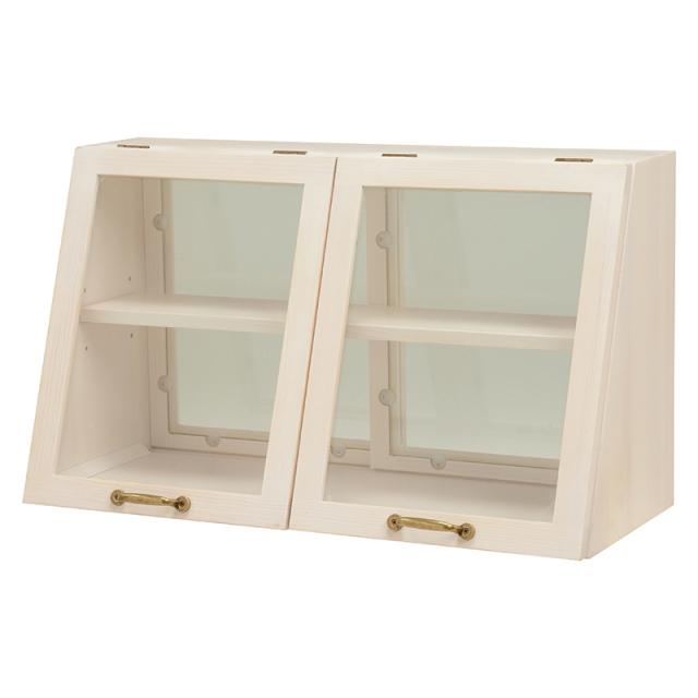 HAGIHARA(萩原) MUD-6068WS カウンター上ガラスケース(ウォッシュホワイト・幅60×奥行25×高さ35cm)[MUD6068WS] 返品種別Aの通販は