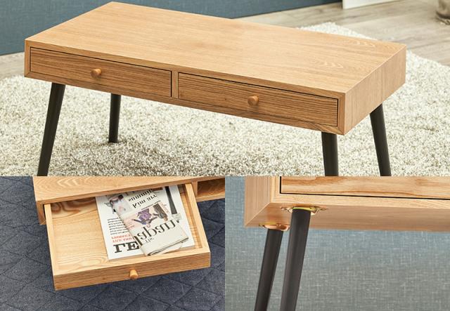 HAGIHARA(萩原) MT-6622NA テーブル(ナチュラル・幅100×奥行45×高さ37cm)[MT6622NA] 返品種別Aの通販は 14,300円