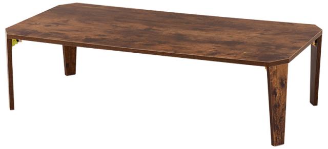 HAGIHARA(萩原) MT-6867BR 折れ脚テーブル(ブラウン・幅120×奥行60×高さ32cm)[MT6867BR] 返品種別Aの通販は 7,856円