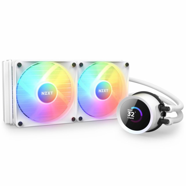 NZXT RL-KR240-W1 NZXT 簡易水冷クーラー KRAKEN (BASE) RGB serise 240mm ホワイト[RLKR240W1] 返品種別B