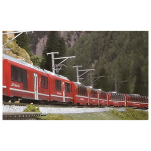 カトー 【再生産】(N) 10-1655 レーティッシュ鉄道「ベルニナ急行(新ロゴ)」 基本セット(3両)  返品種別Bの通販は
