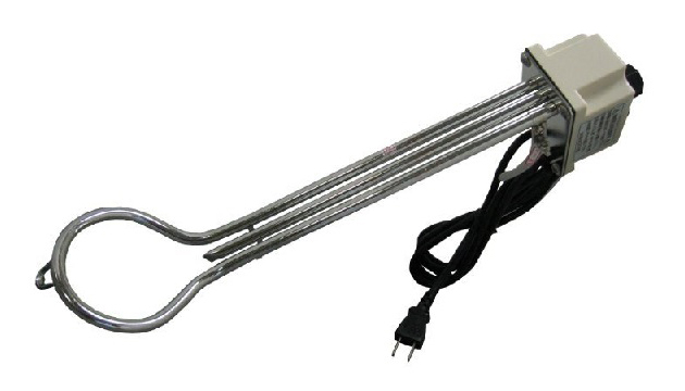 矢田電気 515724 投込みヒーター　1KW　サーモ付　小[515724サカケン] 返品種別B