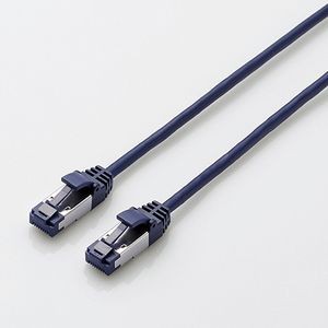 エレコム LD-OCTST/BM100 カテゴリー8対応 ツメ折れ防止LANケーブル スリム スタンダードケーブルタイプ 10.0m（ブルーメタリック）ELECOM[LDOCTSTBM100] 返品種別Aの通販は
