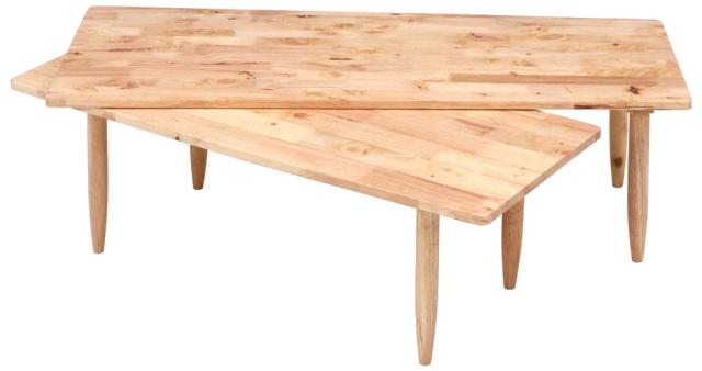 不二貿易 37002 センターテーブル ツイン(ナチュラル)Natural Signature[37002フジボウエキ] 返品種別Aの通販は