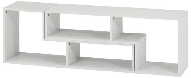 不二貿易 51493 L字型伸縮TVボード（オークホワイト）[51493フジボウエキ] 返品種別Aの通販は 6,765円