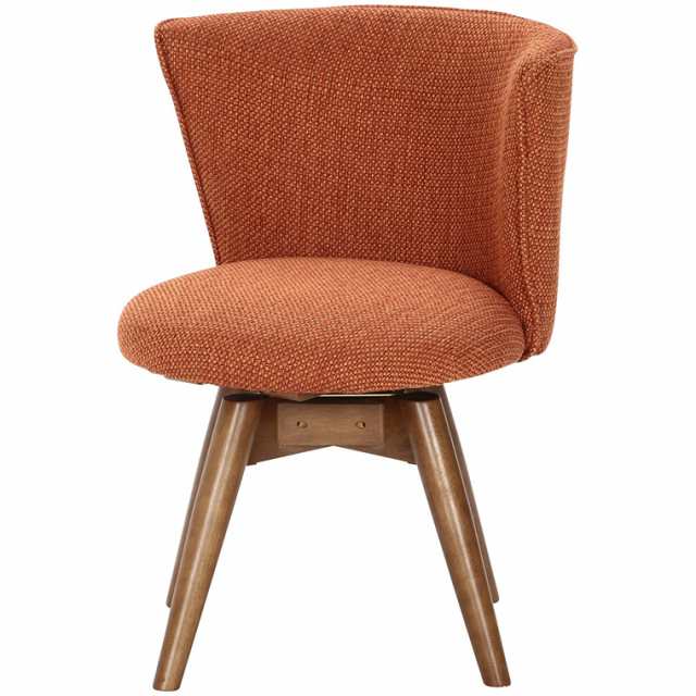 不二貿易 95464 回転ダイニングチェア クラム ファブリック(オレンジ)CLAM[95464フジボウエキ] 返品種別Aの通販は