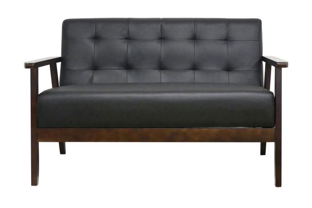 クロシオ 19349 2Pソファー オスロ(ブラック)[19349クロシオ] 返品種別A 15,800円