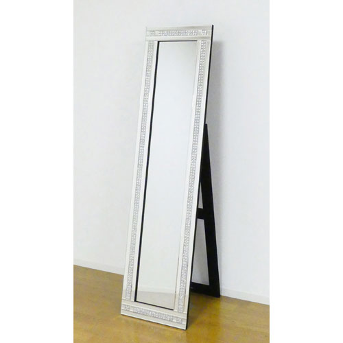 MIRAYU スタンディングミラークリスタル スタンドミラー 豪華高級クリスタル調装飾 送料無料 全身 姿見 ミラー