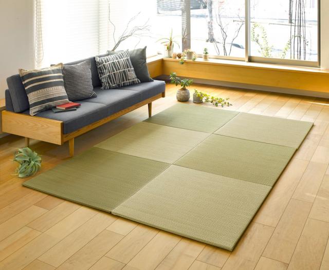 HAGIHARA(萩原) すき間のできにくい置き畳　四季　同色9枚セット（幅82×奥行82×厚み1.5cm・グリーン）  BFTシキG9P返品種別Aの通販は 26,470円