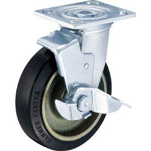 ハンマーキャスター Sシリーズ500タイプ自在SP付ゴムB車150mm 重荷重用キャスター（ゴム車） 519BPS-CR150-BAR01返品種別B