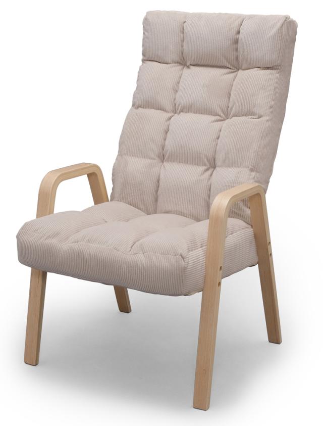 アイリスオーヤマ WAC-Lベ-ジユ ウッドアームチェア Lサイズ コーデュロイ (ベージュ)IRIS[WACLベジユ] 返品種別Aの通販は 9,980円