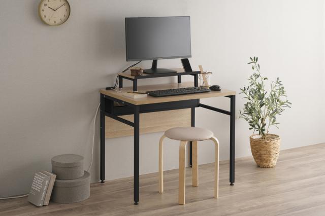 アイリスオーヤマ CSD-800Mブラツク ケーブル収納デスク モニター台付 (ブラック)IRIS[CSD800Mブラツク] 返品種別Aの通販は 10,212円