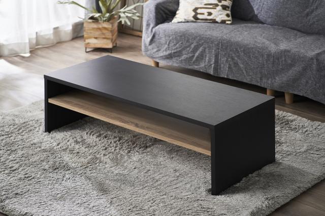 アイリスオーヤマ LTB-1190Wブラツク リビングテーブル (ブラック)IRIS[LTB1190Wブラツク] 返品種別Aの通販は 8,020円