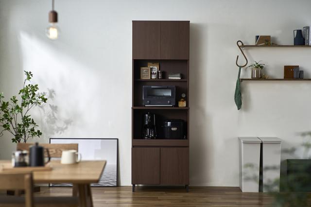 アイリスオーヤマ KCB-590BTウオ-ルナツト キッチンキャビネット(ウォールナット)[KCB590BTウオルナツト] 返品種別Aの通販は