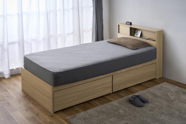 アイリスオーヤマ SDB-Sナチユラルブラツク スライド扉収納ベッド S(ナチュラルブラック)[SDBSナチユラルブラツク] 返品種別Aの通販は