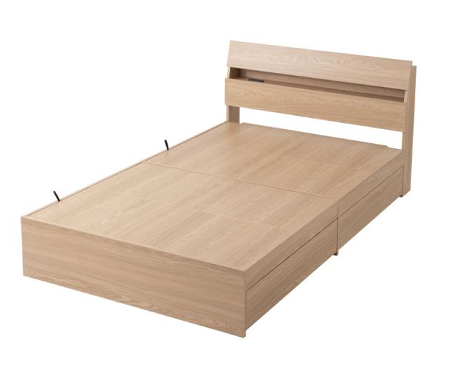 アイリスオーヤマ STBS-SDナチユラル 収納ベッド (セミダブル・ナチュラル)IRIS[STBSSDナチユラル] 返品種別Aの通販は