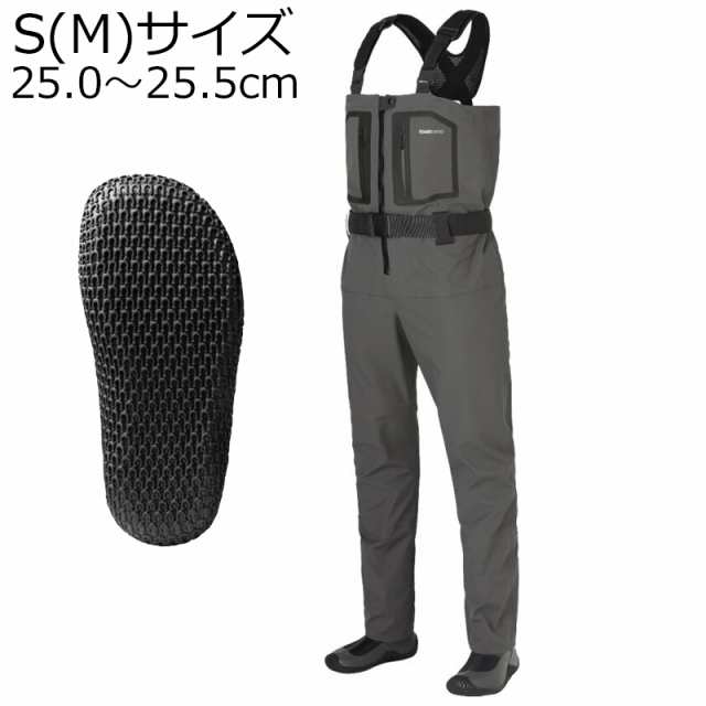 シマノ DS+4ストレッチウェーダーラジアルSM(チャコールグレー