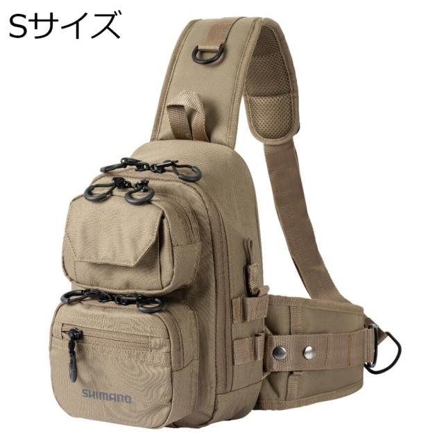 シマノ タフスリング Sサイズ (サンドベージュ) SHIMANO タックルバッグ スリングバッグ タフスリングS(サンドベージュ)返品種別Aの通販は
