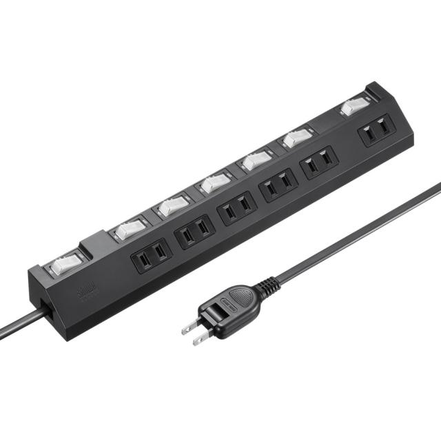 サンワサプライ TAP-S30-3BK 節電タップ（2P・6個口・3m・ブラック）[TAPS303BK] 返品種別Aの通販は 4,698円