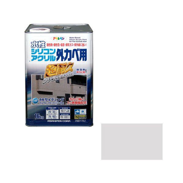 アサヒペン シリコンアクリルカベ16KG SGY 水性シリコンアクリル外かべ用 16kg(ソフトグレー)[シリコンアクリルカベ16KGSGY] 返品種別Bの通販は