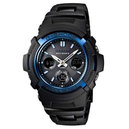 カシオ 【国内正規品】G-SHOCK(ジーショック) BLACK/BLUEシリーズソーラー電波　メンズタイプ AWG-M100BC-2AJF[AWGM100BC2AJF] 返品種別A