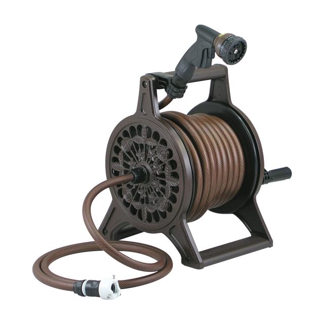 カクダイ 553-802 レトロホースリール/ブラウン[553802カクダイ] 返品種別Bの通販は