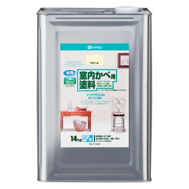 カンペハピオ 00317654043140 室内かべ用塗料 14kg(クリーム)Kanpe Hapio[カンペ00317654043140] 返品種別Bの通販は 15,950円