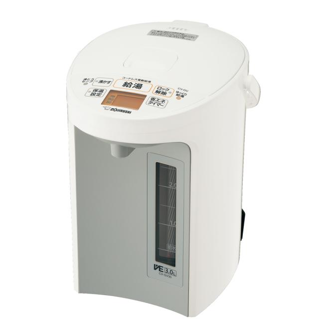 象印 CV-GV30-WA マイコン沸とうVE電気まほうびん　3.0L　ホワイトZOJIRUSHI　優湯生（ゆうとうせい）[CVGV30WA] 返品種別Aの通販は