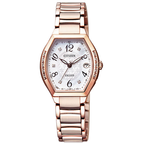 シチズン 【国内正規品】エクシード　TITANIA LINE HAPPY FLIGHT エコ・ドライブ電波時計　レディースタイプ ES9385-57W返品種別Aの通販は 93,170円