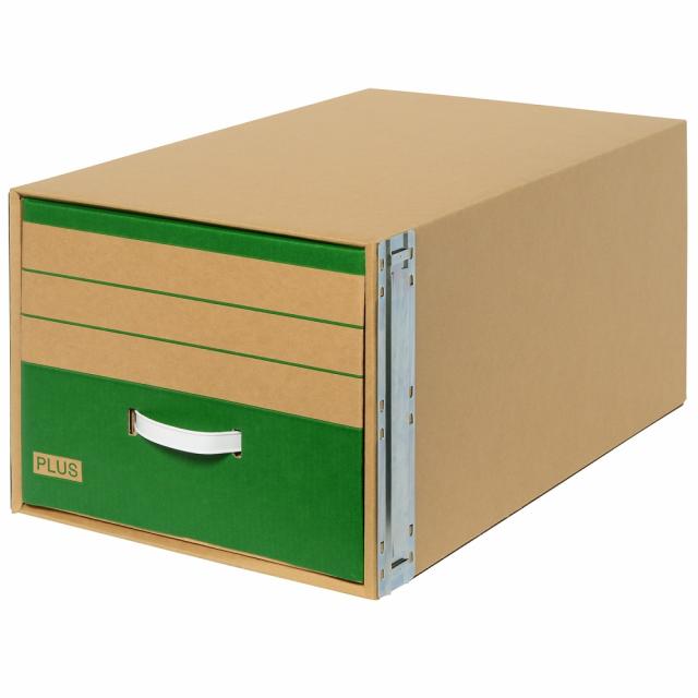 プラス 88048 ダンボール箱 キャビネット 積み重ね 段ボール 整理収納 ボックス（A4判用）[88048] 返品種別Aの通販は