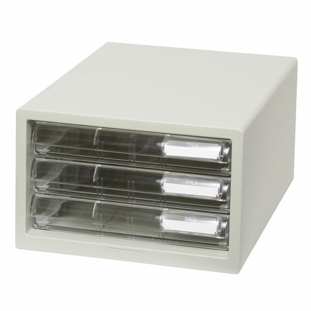 プラス LC-103A(16084) レターケースA4判縦型(LC-Aタイプ)（浅型3段）[LC103A16084] 返品種別Aの通販は